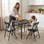 Kids 5-Piece Folding Activity Table and Chair Set, Classic Black (Shipment from Walmart) - Image 6