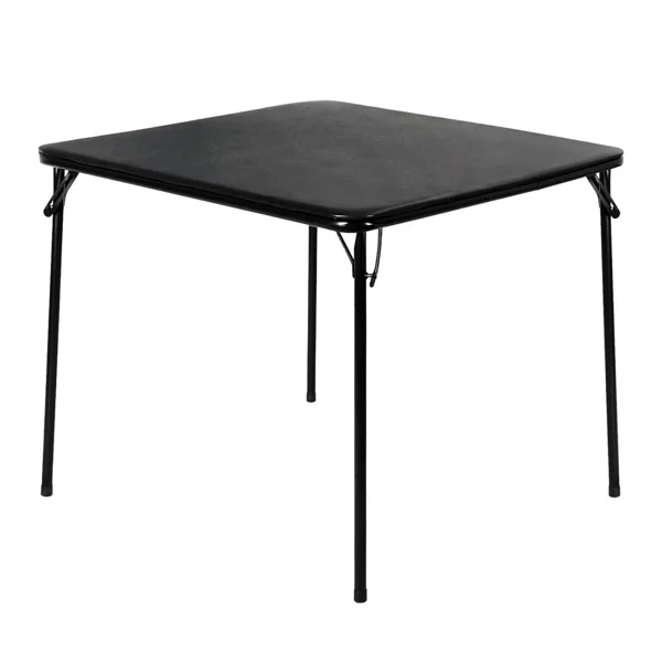 34" Folding Card Table, Square Portable Game Night Dining Table for Camping, Black (Shipment from Walmart)