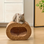 Handwoven Cat Cave House - Indoor Kitten Bed with Double-Sided Seasonal Mats, Sturdy Pet House for Multiple Cats, Suitable for Living Room & Bedroom - Image 5