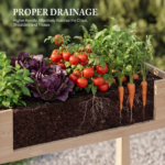 Raised Garden Bed - Cedar Planter with Non-Woven Liner, Bottom Drainage, 30-Inch Height, 34 x 18 x 30 in Sizes for Outdoor Plants Wood (Shipment from Walmart) - Image 4