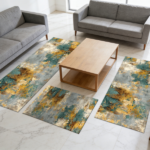 Three-piece kitchen rug set, non-slip and washable, abstract pattern kitchen hallway rug, soft and comfortable, suitable for sinks, floors, entrances, hallways and bathrooms. - Image 12