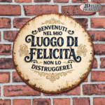 CIFbuy 1pc 8x8in Vintage Round Sign Welcome To, "" Sign Welcome, To My Happy Place Do Not Disturb Plaque TikTok, Temu Self-pickup Logiaqics - Image 6