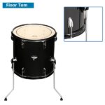 [Do Not Sell on Amazon] Full Size Adult Drum Set 5-Piece Black with Bass Drum, two Tom Drum, Snare Drum, Floor Tom, 16" Ride Cymbal, 14" Hi-hat Cymbals, Stool, Drum Pedal, Sticks - Image 3