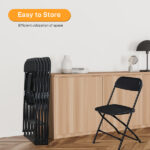 Replace 8542051 4pcs Injection Molding Classic Garden Plastic Folding Chair Black - Image 14
