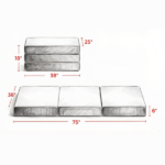 6" Trifold Mattress 75"x38"x6" – Lightweight Memory Foam Bed for Guest, Camping, RV Only mattress - Image 3