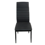 4pcs Elegant Assembled Stripping Texture High Backrest Dining Chairs Black Replace encoding 13028198-18410366 - Image 3