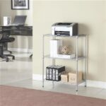 Concise 3 Layers Carbon Steel & PP Storage Rack Silver - Image 2