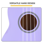 21in Linden wood body rosewood fingerboard ukulele, cotton bag, capo, strap, picks*2, tuner Strings Dust cloth - Image 7