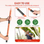 26ft Manual Pole Saw, Lightweight Tree Trimmers Long Handle Pruner Set, Sharp Steel Blade and Scissors Pole Saw for Trimming Palm, Pear Tree, Fir Tree, Other High Trees and Shrubs - Image 5