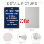 CIFbuy 1pc Funny French Dog Metal Sign, Beware My" Dog Can Run 400 Meters In 10 Seconds Otherwise Stay At The Door, At The Door, 2D Flat Unframed Dec Beware My DoikTok, Beware My DoikTok, t Self-pickup Logiopics - Image 5