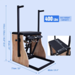 Pilates Chair Wunda Chair Pilates Combo Chair with Handles Split Pedals Reformer Machine 4-Level Resistance for Yoga Core Training Rehabilitation Includes Non-Slip Socks - Image 2