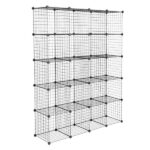 20-Cube Organizer Cube Storage Storage Shelves Wire Cube Storage Origami Shelves Metal Grid Multifunction Shelving Unit Modular Cubbies Organizer Bookcase - Image 3