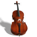 Full Side 4/4 Natural Color Spruce Panel Cello Tiger pattern process with Bag Bow Rosin Bridge Strings - Image 3