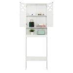 Double Door Fork Toilet Cabinet White - Image 30