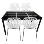 4pcs Bird's Nest Style Lounge Chair White - Image 28
