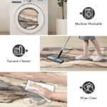 Three-piece kitchen rug set, non-slip and washable, abstract pattern kitchen hallway rug, soft and comfortable, suitable for sinks, floors, entrances, hallways and bathrooms. - Image 4