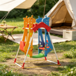 Kids Indoor Double Seats Swing – with Safety Belts, for 3-5Y Kids Vestibular Balance Training in Play Room & Living Room - Image 6
