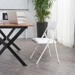 Same Code 71155989 6pcs Elegant Foldable Iron & PVC Chairs for Convention & Exhibition White - Image 39