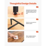 Bar Table, 1PCS 63″ Kitchen Bar Table, Tall Dining Table with Smooth Rounded Edge, Rectangular High Top Table for Balcony or Living Room, Light Brown and Black, Extended Horizontal Layout (Shipment from Walmart) - Image 3