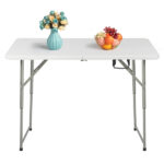 4ft Foldable Lift Patio Plastic Table White SAME AS 21616655 - Image 4