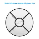 Outdoor Dining Table Round Toughened Glass Table Yard Garden Glass Table SAME AS 93152635 - Image 7