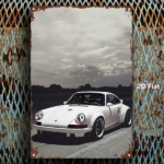 CIFbuy Vintage Metal Sign 2D Flat Black & White Sports Car Wall Art 8x12 Inch Retro Man Cave Bedroom Bathroom Kitchen Home Office Decor TikTok, TikTok, Self-pickup Logiopics - Image 3