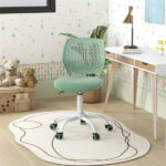 Ergonomic Kids Desk Chair, 16.5”-21” Adjustable Height Mesh Study Chair Green - Image 2