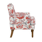 Accent Chair, Floral Armchair, Nailhead Trim, Red and white Decor, Solid Wood Legs, Farmhouse Furniture, Upholstered Slipper Chair, Side Chair, Traditional Print, Wayfair Living Room. - Image 10