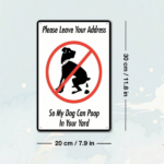 CIFbuy Leave Address Dog Poop In Yard No Dog" Poop Warning Metal Tin Sign 8x12In, Rustproof Outdoor Decor Unframed 2D Flat Pla No Dog Poop WaikTok, No Dog Poop WaikTok, t Self-pickup Logiopics - Image 6