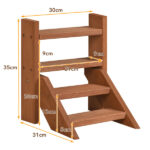 Compact Easy-Assemble Wooden Plant Stand, Succulent Seedling Pot Rack for Window Balcony Desktop - Image 4