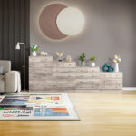 Modern Simple 5-Drawer Dresser Gray - Image 7