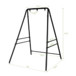 133*137*180cm Wrought Iron Four-Legged Standing 200kg Three Rings Hanging Chair Frame Black - Image 21