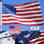 4pcs 4X6FT 120*180cm American Flag USA Flag Printed Nylon Flag National Flag w/Brass Grommets Courtyard Decoration Festival Decoration Flag(US Logistics only For USPS.TK/TMEU only For self-pickup) - Image 8