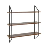 3-Tier 20"W Wood Bracket Shelves, Walnut (Shipment from Walmart) - Image 2