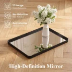 Anti-Fog Bathroom Wall Mirror – 20" x 28" Shatterproof Mirror with Rectangular Metal Frame, Black (Shipment from Walmart) - Image 5