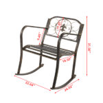Replace 66934556 Flat Tube Single Rocking Chair Bronze Color - Image 23