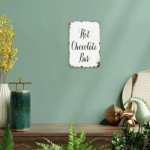 CIFbuy 1pc Vintage Rustic Metal Tin Sign 8x12 Inch, Classic Hot Chocolate Bar Retro Iron Wall Art, Art, Oblong Unframed Plaque Home Decor TinikTok, TinikTok, ll Art Self-icckup Logioporo - Image 2