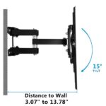 TMDS-204 32"-70" 110Lbs VESA600*400 Full Motion TV Wall Mount Tilt Range 0-15° - Image 8