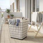 75L Rectangular Steel Wire Laundry Hamper with Removable Liner, Natural, Adult - Image 6