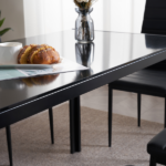 4pcs Elegant Assembled Stripping Texture High Backrest Dining Chairs Black Replace encoding 13028198-18410366 - Image 19