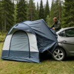 Portable Self-Driving Camping Tunnel Side Car Awning, Professional Sun Protection Tent for Outdoor SUV Rear Tailgate - Image 7