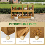 Nesting Boxes for Chickens, Wooden Chicken Nesting Box, Laying Eggs Nest Box for Chickens Hens Ducks, Yellow, 8 Compartments - Image 8