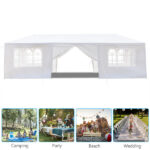 10'x30' Outdoor Party Tent with 8 Removable Sidewalls, Waterproof Canopy Patio Wedding Gazebo, White - Image 38