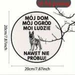 CIFbuy German Shepherd Warning Sign 8x8 Inch Vintage Decorative Plaque, My Home My Garden My Family 2D Flat Round Yard Art For Fence Pa TikTok, TikTok, Home My Garden Self-pickup Logiopics - Image 3