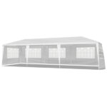 10'x30' Outdoor Party Tent with 8 Removable Sidewalls, Waterproof Canopy Patio Wedding Gazebo, White - Image 11