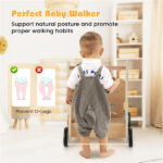 Multi-Functional Baby Activity Walker, Anti-O-Leg Design Wooden Walker with Storage for Toddlers - Image 7