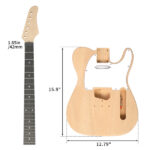 DIY 6 String TL Style Electric Guitar Kits with Mahogany Body, Maple Neck and Accessories - Image 2