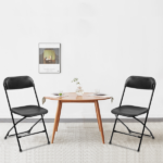 6pcs Injection Molding Classic Garden Plastic Folding Chair Black - Image 11