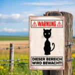 CIFbuy Cat Warning Area Guarded Tin Sign 8x12 Inch, Metal Plaque 2D Flat Unframed Vintage Cat Lover, Decor For Home Wall Garden Yard TinikTok, TinikTok, t Lover Self-Plckup Logioprdintage - Image 4