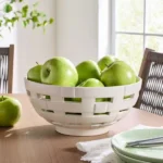 Ivory Woven Ceramic Decorative Bowl, 11 in - Image 6